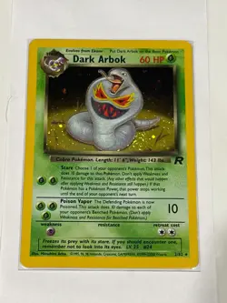 Dark Arbok 2/82 Holo Rare- Team Rocket- Vintage Pokemon Singles- Damaged - Image 1