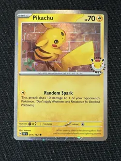 SWIRL Pikachu 051 /162 Stamped 2026 Pokemon Day 30 Promo TCG - NM-MT SWIRL - Image 1