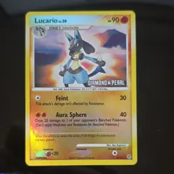 Lucario 6/130 Diamond & Pearl Burger King Promo Reverse Holo Pokemon TCG Card - Image 1
