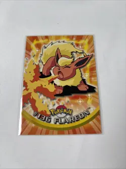 2000 Topps Pokemon TV Animation Edition Series 3 Non Holo 136 Flareon Blue Label - Image 1