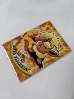 2000 Topps Pokemon TV Animation Edition Series 3 Non Holo 136 Flareon Blue Label - Image 2