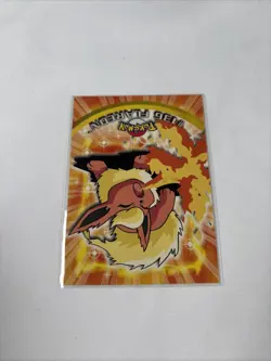 2000 Topps Pokemon TV Animation Edition Series 3 Non Holo 136 Flareon Blue Label - Image 4