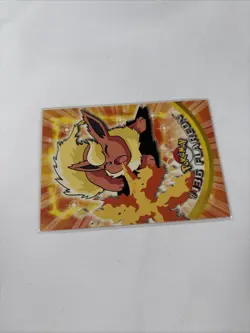 2000 Topps Pokemon TV Animation Edition Series 3 Non Holo 136 Flareon Blue Label - Image 5