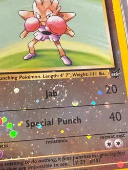 Hitmonchan 2003 Best of Game Promos 2 Reverse Holo SWIRL CGC 8.5 Pokemon - Image 2
