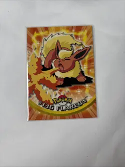 2000 Topps Pokemon TV Animation Edition Series 3 Non Holo 136 Flareon Blue Label - Image 1