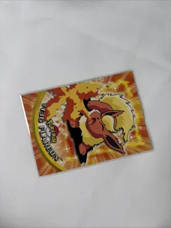 2000 Topps Pokemon TV Animation Edition Series 3 Non Holo 136 Flareon Blue Label - Image 2