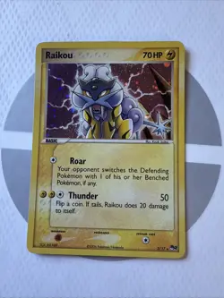 Pokemon TCG Raikou Holo Rare Mint Condition 3/17 Pop Series 2 - Image 1