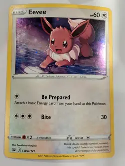 Eevee - SWSH127 Cosmos Holo - Black Star Promo Pokemon Holo Foil Nice! - Image 1