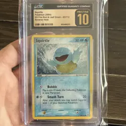 2004 Pokemon Squirtle Ex Fire Red & Leaf Green Reverse Holo #83 CGC Pristine 10 - Image 1