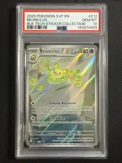 2025 POKEMON SVP EN-SV BLACK STAR PROMO #212 REUNICLUS PSA 10 - Image 1