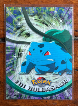 1999 Topps Pokemon Bulbasaur #01 TV Animation 1st Print Blue Logo Non Holo - Image 1