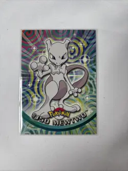 Topps Pokemon MEWTWO #150 Blue Logo Non Holo TV Animation Edition - Image 1