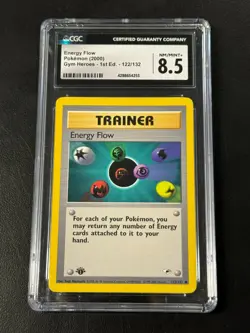 Energy Flow 2000 Gym Heroes 1st Ed. 122/132 CGC 8.5 Pokemon - Image 1