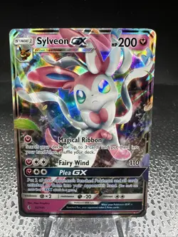 Pokemon TCG Sylveon GX 92a/145 Guardians Rising Sun and Moon Full Art - NM - Image 1