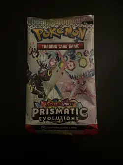 22.50g VERY HEAVY Prismatic Evolutions Pokemon Sealed Booster Pack New - Image 2