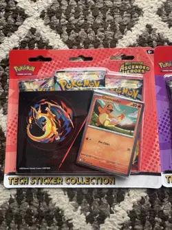 Pokemon TCG Ascended Heroes Tech Sticker Collection SET 2 Charmander & Gastly 🔥 - Image 2
