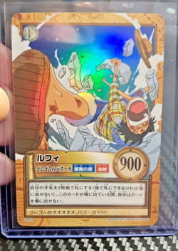 BANDAI One Piece Hyper Battle C457 B LUFFY HOLO FOIL SCARCE EARLY CARD - Image 1