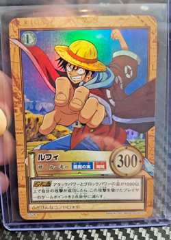 BANDAI One Piece Hyper Battle C520 B LUFFY HOLO FOIL SCARCE EARLY CARD - Image 1