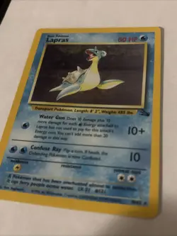 Pokemon TCG Lapras Fossil Holo Unlimited Rare Card 10/62 - Image 2