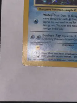 Pokemon TCG Lapras Fossil Holo Unlimited Rare Card 10/62 - Image 5