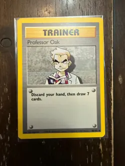 SHADOWLESS Pokemon Professor Oak Trainer Card SHADOWLESS 88/102 VLP Matt - Image 1