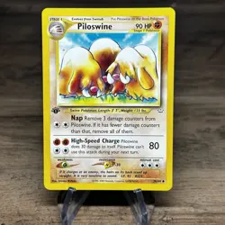 Pokemon Card - Neo Revelation 36/64 - PILOSWINE (uncommon) **1st Edition** - NM - Image 1