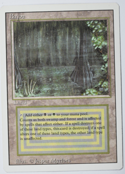 Bayou Magic Card Dual Land Revised MTG Reserved List - Image 1