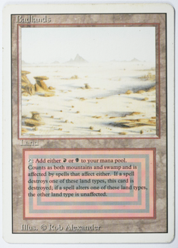 Badlands Magic Card Dual Land Revised MTG Reserved List - Image 1