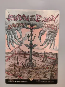 MTG Magic the Gathering LOTR Lord of Rings Foil Poster #735 Shadow of the Enemy - Image 1