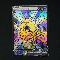Pokemon Kakuna Stain Glass Custom Made Fan Art Holo - Image 3