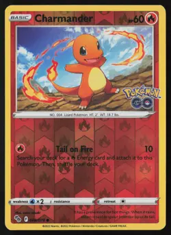 Pokemon Charmander 008/078 Pokemon GO Reverse Holo Pack Fresh - NM - Image 1