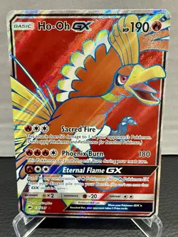 Ho-Oh GX Ultra Rare Full Art Holo SM-Burning Shadows 131/147 190HP Pokemon Card - Image 1