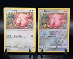 Pokemon Card Hidden Fates 46/68 Chansey Non Holo & Reverse Holo Bundle - Image 1