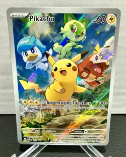 Pokemon Pikachu TCG Black Star Promo SVP027 Holo - Paldea Evolved #027 NM Promo - Image 1