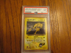 Rocket's Zapdos No. 145 Holo Rare Gym Challenge Pokemon Japanese PSA Mint 9 - Image 1