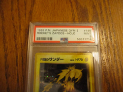 Rocket's Zapdos No. 145 Holo Rare Gym Challenge Pokemon Japanese PSA Mint 9 - Image 2