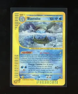 HUGE SWIRL 2002 Expedition Blastoise Holo Foil 4/165 WOTC E-Reader Pokemon - Image 1