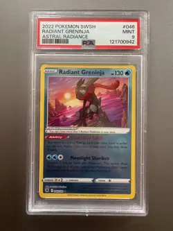 2022 POKEMON SWORD & SHIELD ASTRAL RADIANCE #046 RADIANT GRENINJA PSA 10 - Image 1