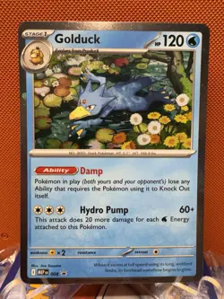 Golduck 8 Black Star Blister Promo Cosmos SWIRL Holo Mega Pokemon TCG 1183 NM - Image 1