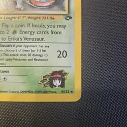 Pokemon TCG Erika's Venusaur Gym Challenge 4 Holo Unlimited Rare HP/DMG - Image 4