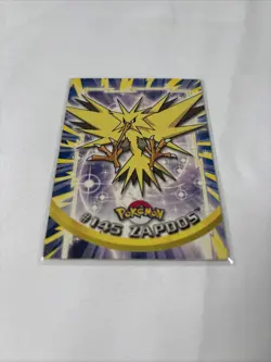 Pokemon Card Zapdos #145 TOPPS Series 3 TV Animation Series Blue Logo - Image 1
