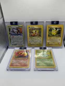5 Card Pokemon Lot! Base Set Jolteon Holo And Deoxys Holo Included!! - Image 1