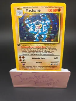 Machamp 8/102 1st Edition Rare Holo Vintage Pokemon Card Base Deck Exclusive - Image 2