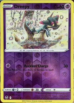 Dreepy Reverse Holo - 087/195 - Silver Tempest Pokemon 2022 - Image 1