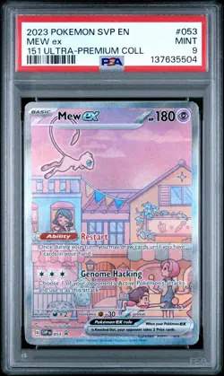 2023 POKEMON SVP EN-SV BLACK STAR PROMO 151 ULTRA-PREM COLL #053 MEW EX PSA 9 - Image 1