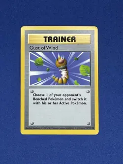 💨 NM/LP GUST OF WIND SHADOWLESS Pokemon TCG - 93/102 WotC Base Set - Image 1