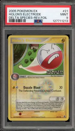 Pokemon Holon's Electrode EX Delta Species Reverse Holo Rare #21 PSA 9 Mint - Image 1