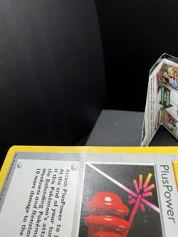 Pokemon TCG WOTC Shadowless Base Set PlusPower 84/102 Uncommon Trainer LP Dent - Image 3