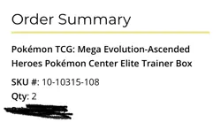 Mega Evolutions Ascended Heroes Pokemon Center ETB (Lot of 2) **PRESALE** - Image 2