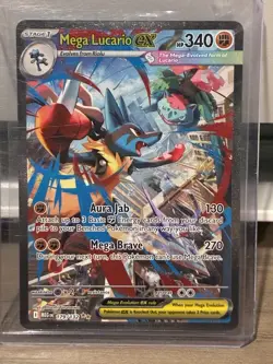 Pokemon TCG IR #179 Mega Lucario EX Ultra Rare Mega Evolutions Mint Condition - Image 1